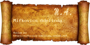 Mifkovics Adelinda névjegykártya